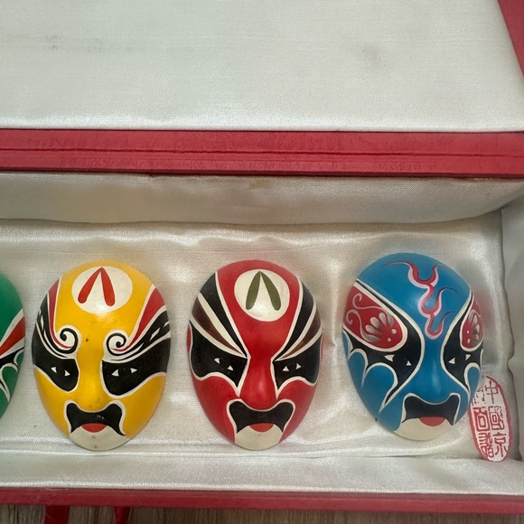 Vintage Chinese Opera Mini Masks - Picture 3 of 10